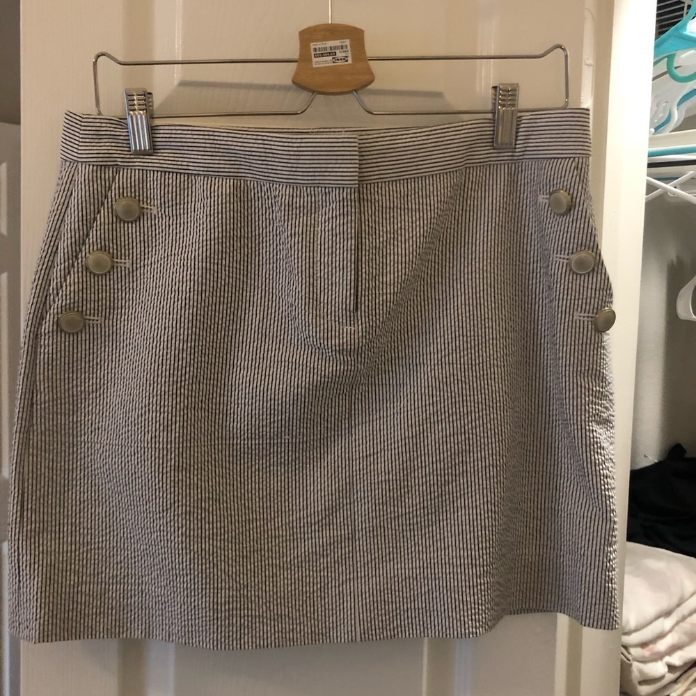 J. Crew Seersucker mini skirt